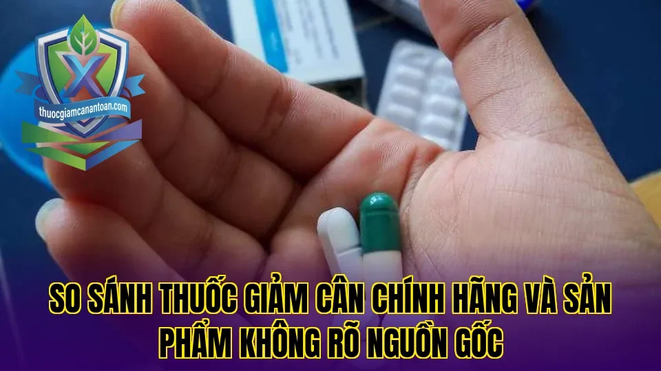 So sánh thuốc giảm cân chính hãng và sản phẩm không rõ nguồn gốc